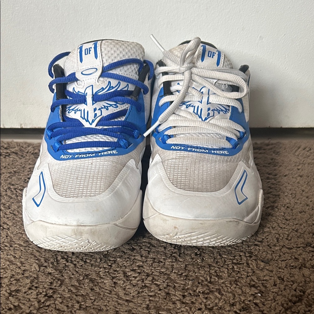 PUMA MB.01 Lo Team Colors White Bluemazing Basketball Shoes